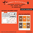 Classic Halloween Design Kit - Printable Coloring Activity Page and Crayon Wrap - Instant Download